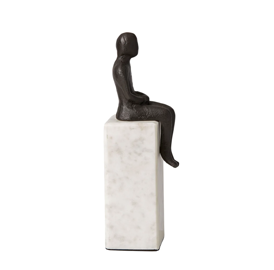Banswara Sitting Man Bookend Bronze