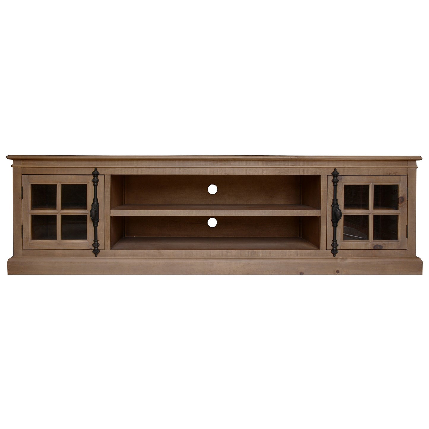 Cognac Pine Timber 2 Door TV Unit