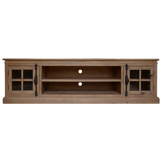 Cognac Pine Timber 2 Door TV Unit