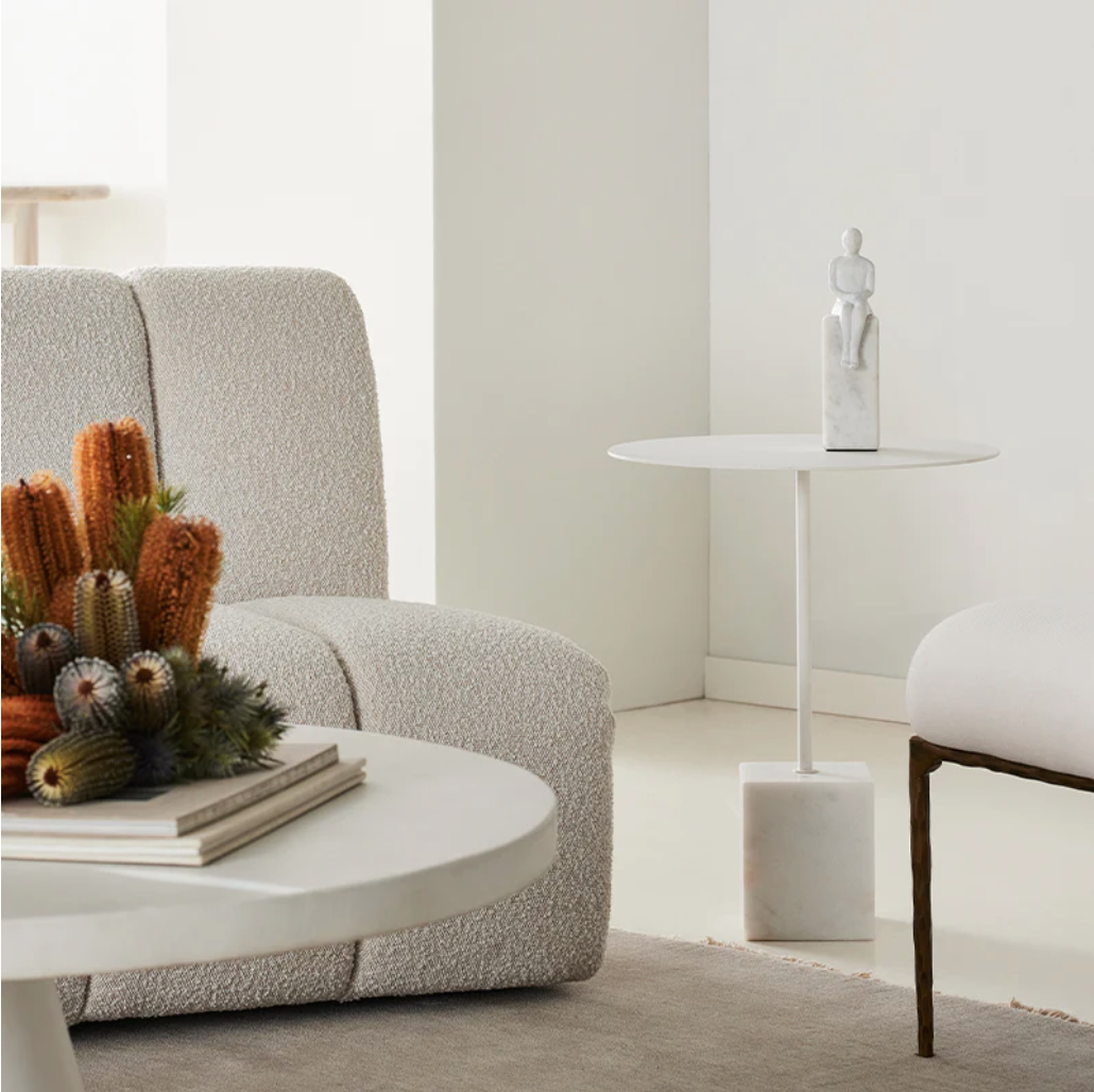 Banswara Sitting Man Bookend White