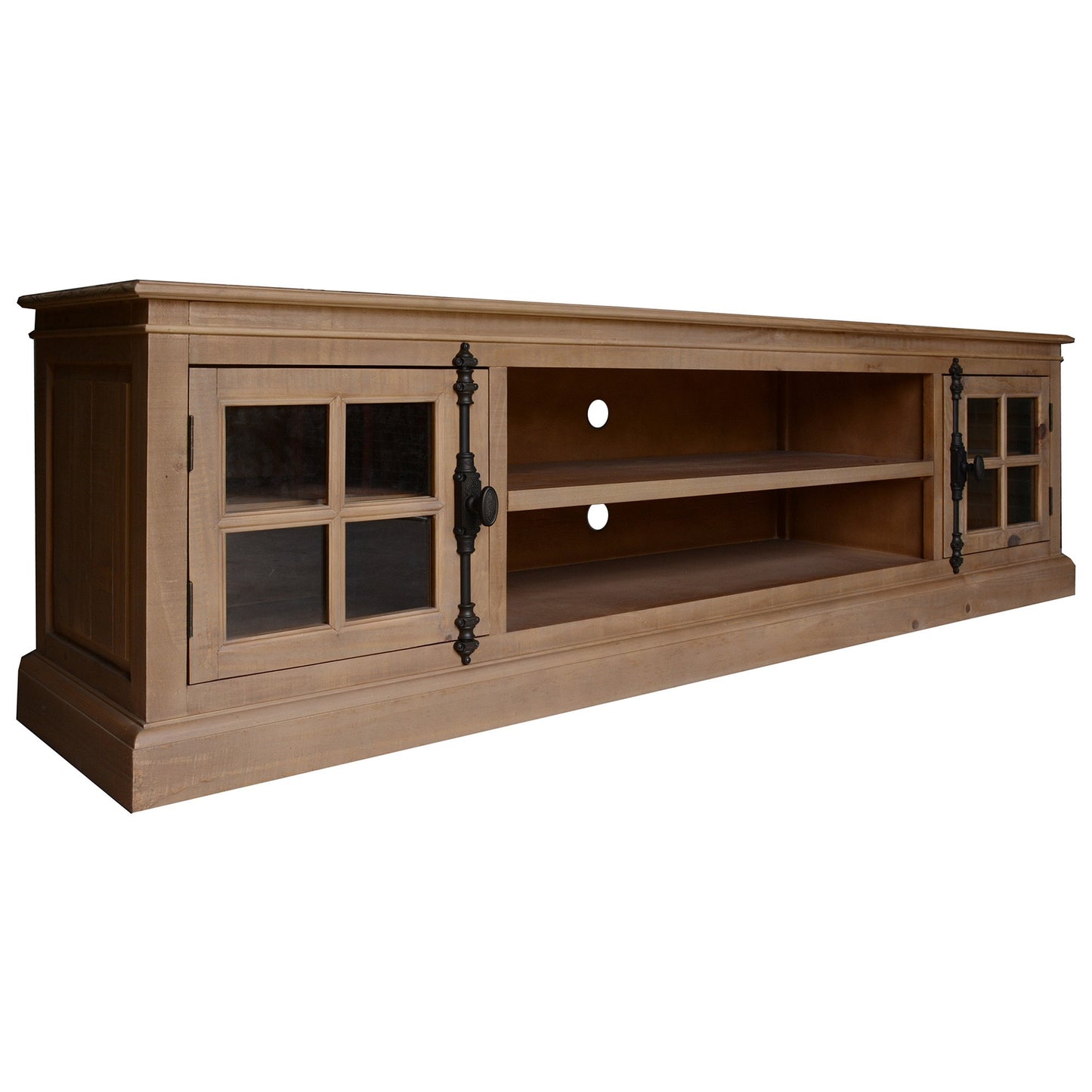 Cognac Pine Timber 2 Door TV Unit