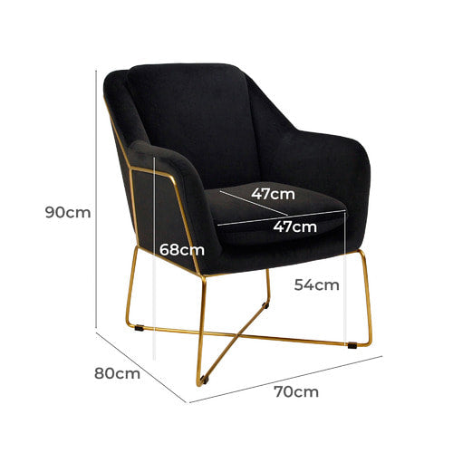 Dover Velvet Armchair