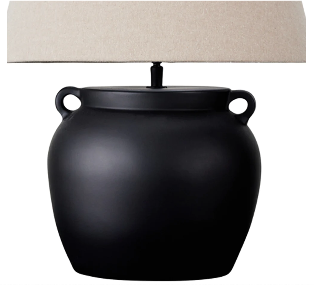 Lugo Ceramic Lamp Black