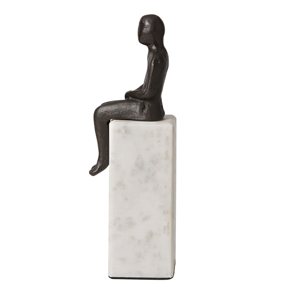 Banswara Sitting Man Bookend Bronze