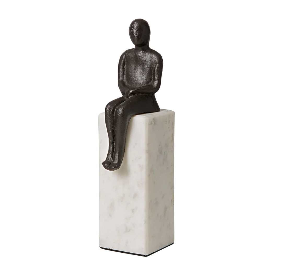 Banswara Sitting Man Bookend Bronze