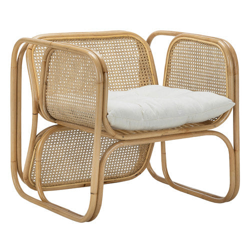 JAN BOCAN REPLICA WOVEN RATTAN & CANE ARMCHAIR