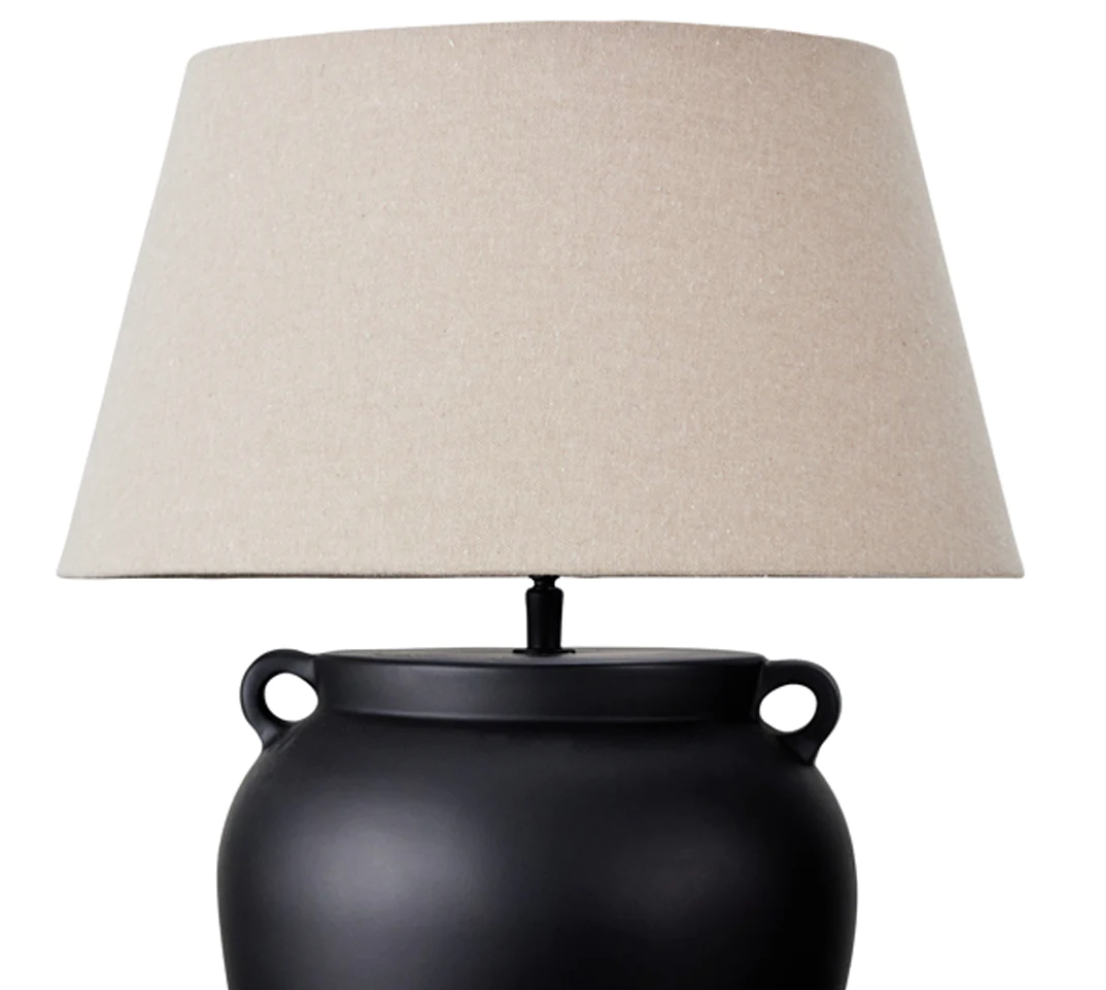 Lugo Ceramic Lamp Black
