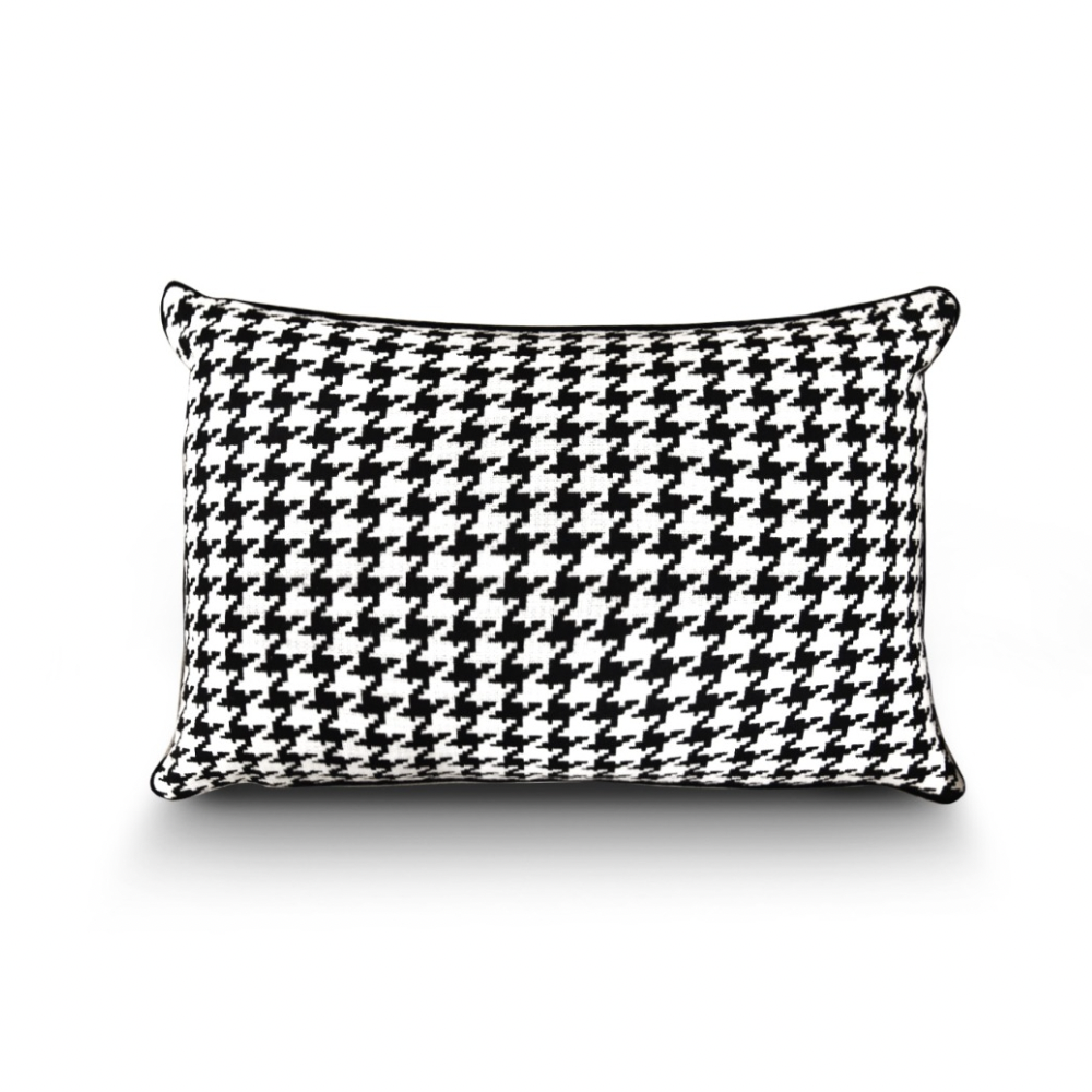 Woven Black & White Cushion