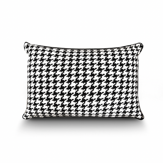 Woven Black & White Cushion