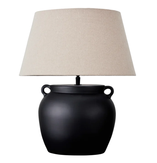 Lugo Ceramic Lamp Black