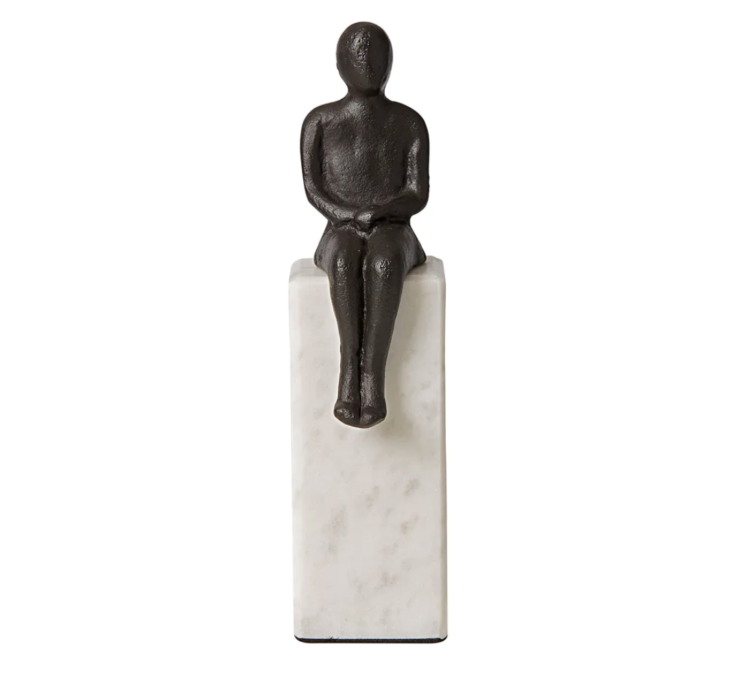 Banswara Sitting Man Bookend Bronze