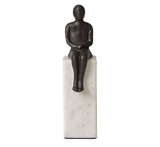 Banswara Sitting Man Bookend Bronze