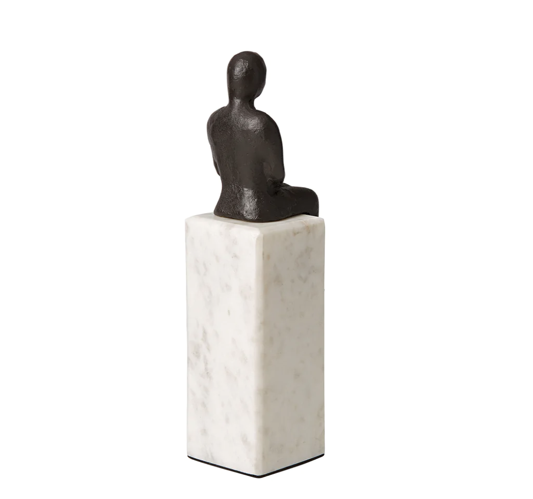 Banswara Sitting Man Bookend Bronze